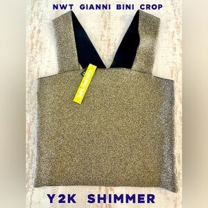 Gianni Bini metallic Crop Top NWT